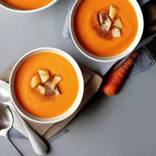 Суп из яблок и моркови с тмином