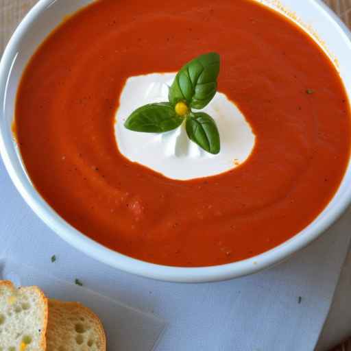 Рецепт охлажденного супа из запеченного перца и томатов