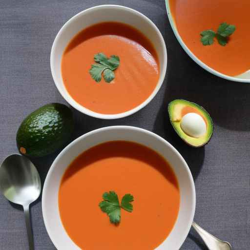 Рецепт сливочного супа с авокадо и томатами