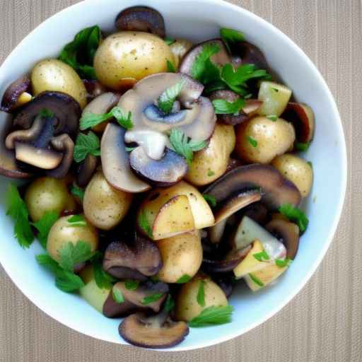 Салат из грибов и картофеля