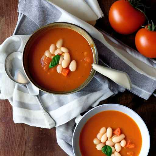 Суп из томатов и белой фасоли