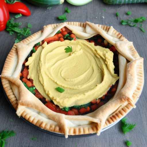 Карманный пирог с овощами и хумусом