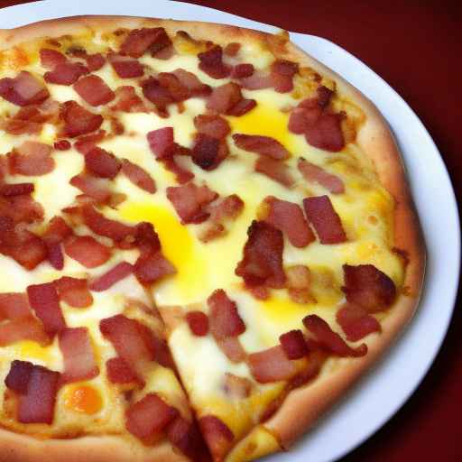 Пицца для завтрака с беконом и сыром