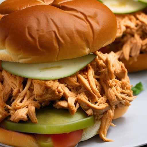 BBQ Pulled Chicken Sandwiches with Pickles