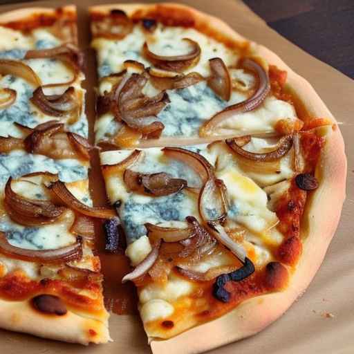 Пицца с карамелизированным луком и горгонзолой