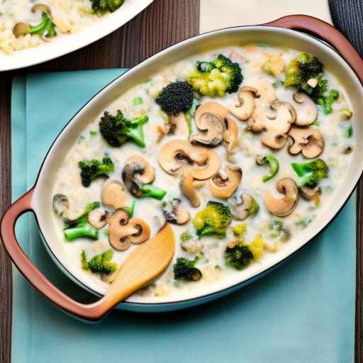 Запеканка из курицы, брокколи и риса с грибным супом Запеканка из курицы, брокколи и риса с грибным супом