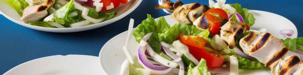 Куриные сувлаки с греческим салатом