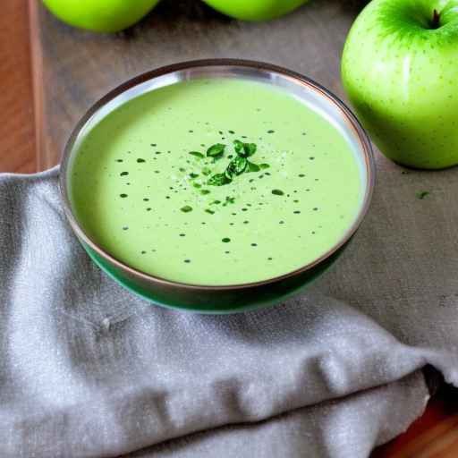 Охлажденный суп из зеленого яблока и огурца
