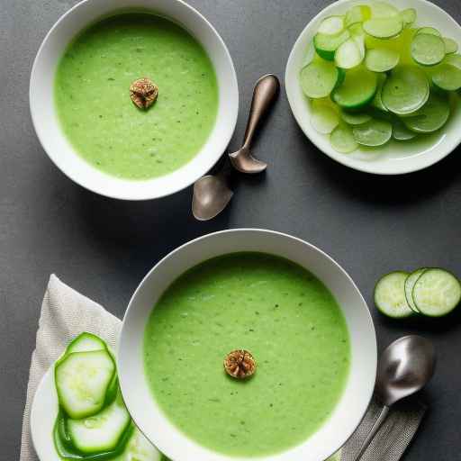 Рецепт охлажденного супа из зеленого винограда и огурцов