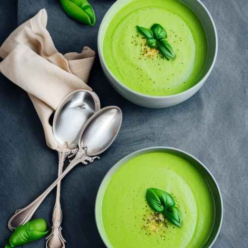 Рецепт охлажденного супа из зеленого горошка и базилика