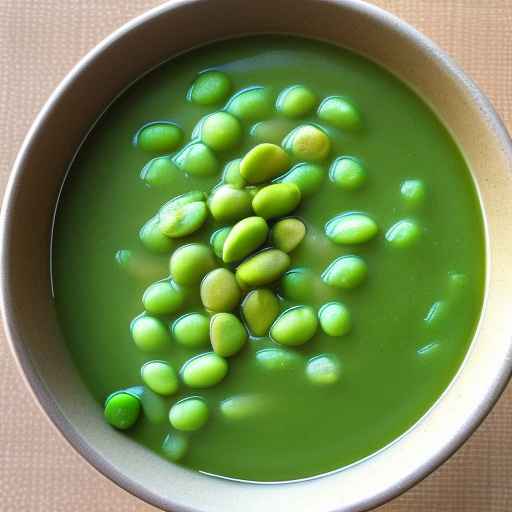 Рецепт охлажденного супа из зеленого горошка и эдамаме