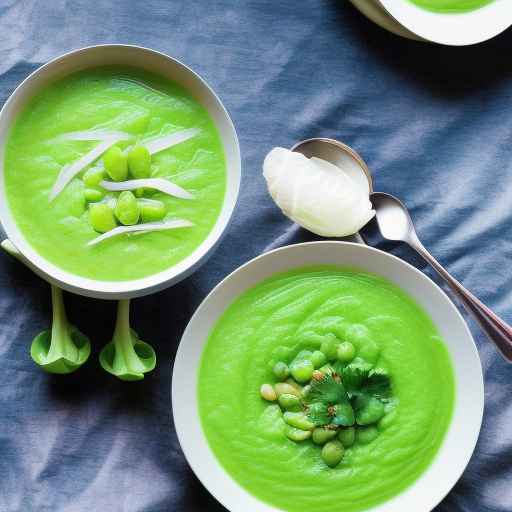 Рецепт охлажденного супа из зеленого горошка и латука