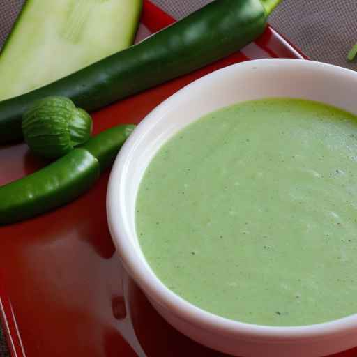 Рецепт охлажденного супа из зеленого перца и огурцов