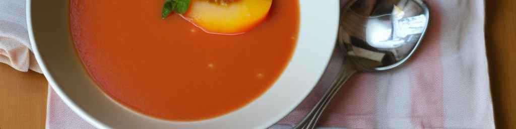 Охлажденный персиково-томатный суп