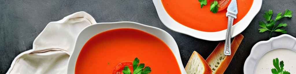 Охлажденный суп из томатов и сельдерея с хреном