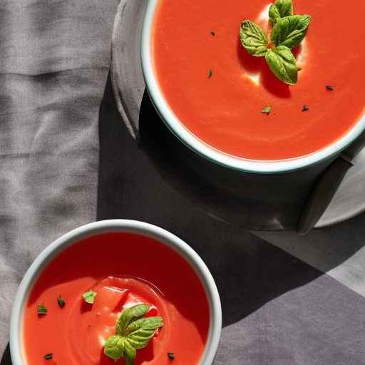 Охлажденный суп из томатов и арбуза