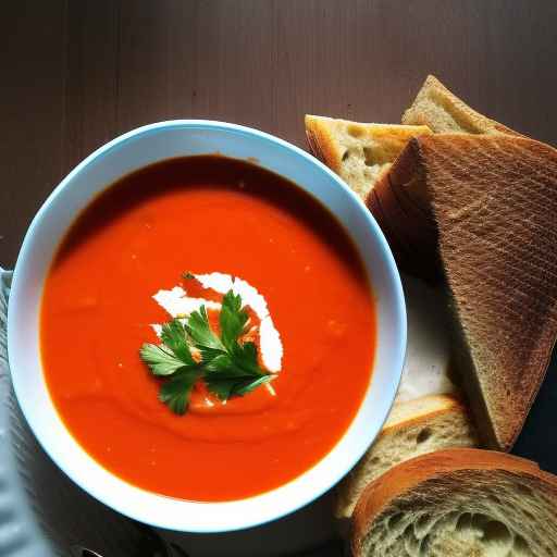 Классический томатный суп с фасолью