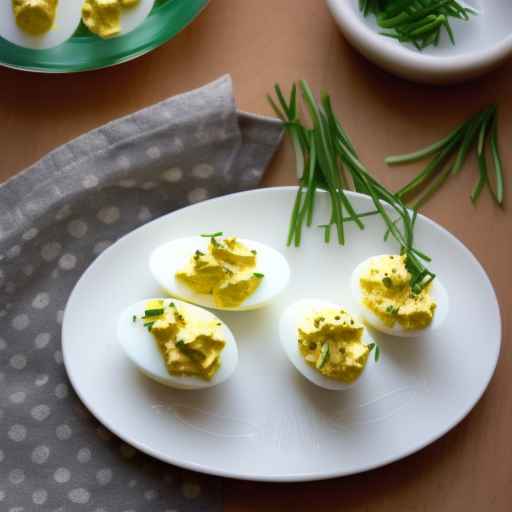 Салат из вареных яиц с паприкой и шнитт-луком
