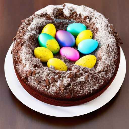 Пасхальный шоколадный торт "Гнездо"