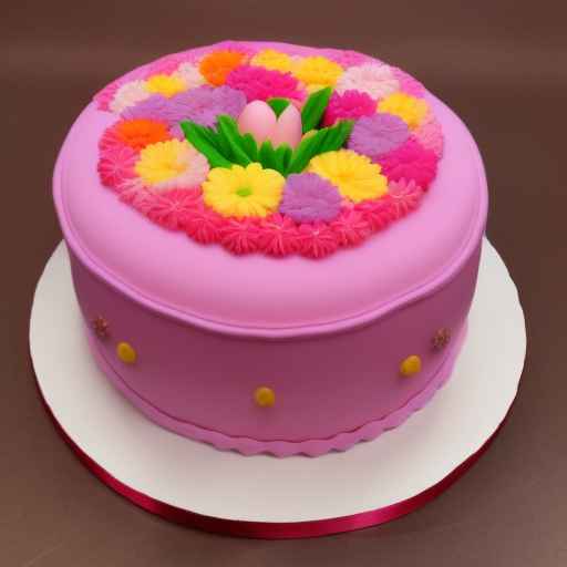 Пасхальный цветочный торт