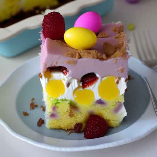 Easter Pudding Poke Cake