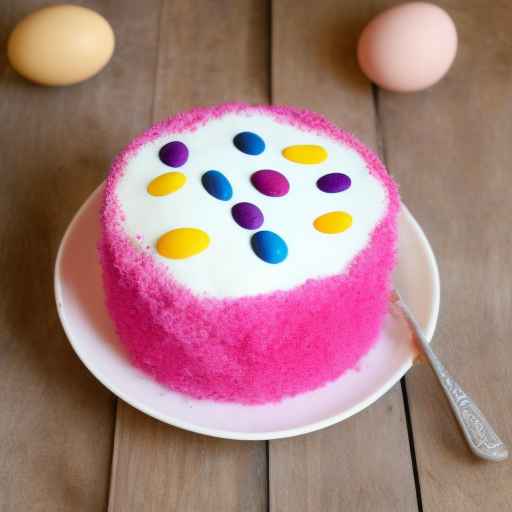 Пасхальный торт с крапчатыми яйцами