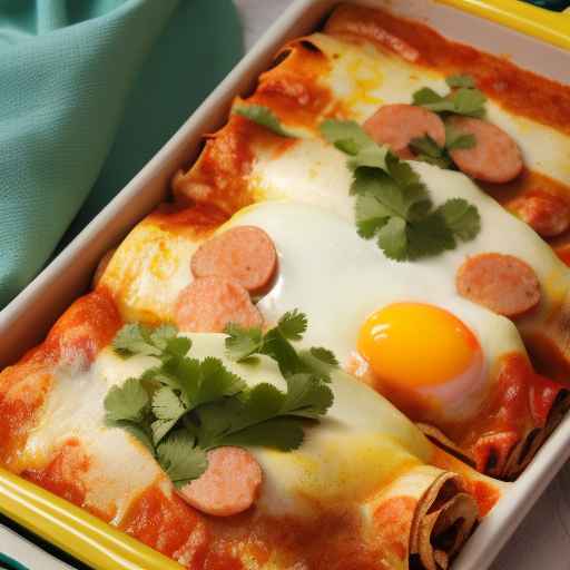 Энчиладас из яиц и колбасы