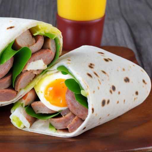 Egg and Sausage Breakfast Wrap