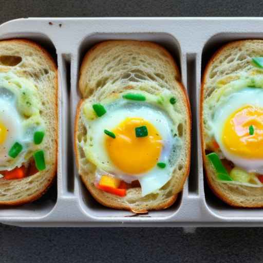 Бутерброды с яйцом и овощами