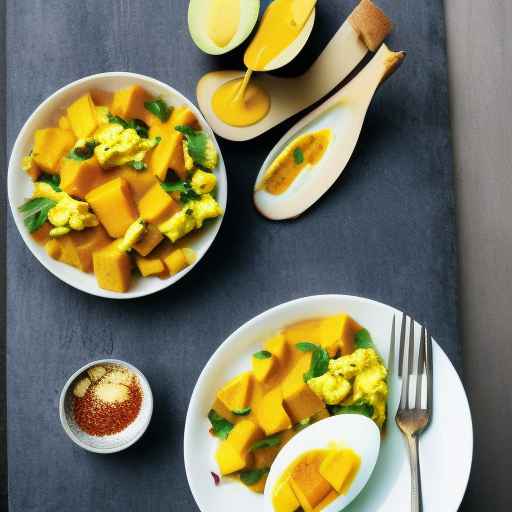 Яичный салат с карри и манговой заправкой