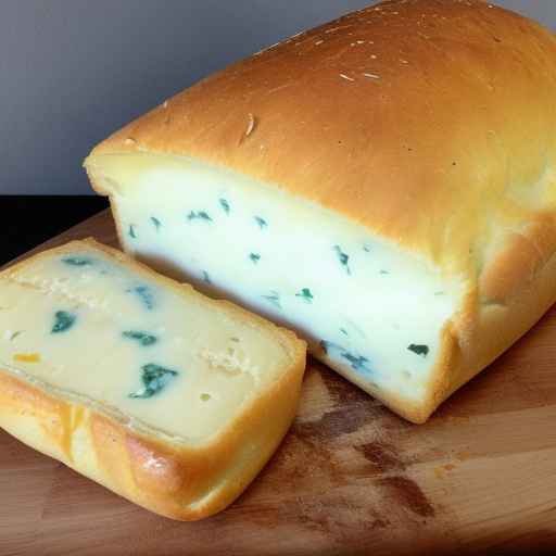 Хлебный батон с четырьмя видами сыра