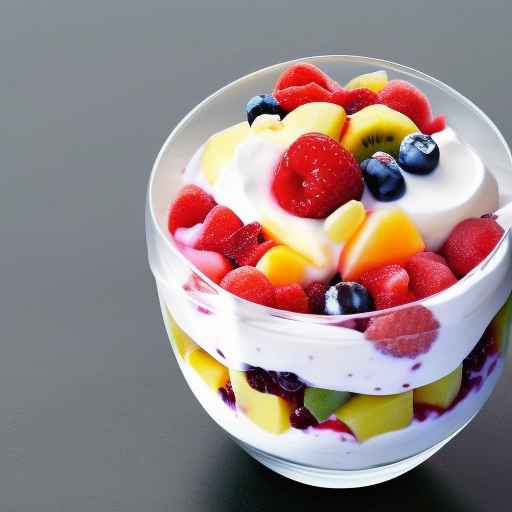 Парфе из замороженных фруктов с йогуртом