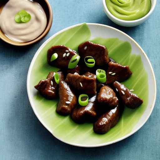 Ginger-Soy Beef Delights with Scallion Dip