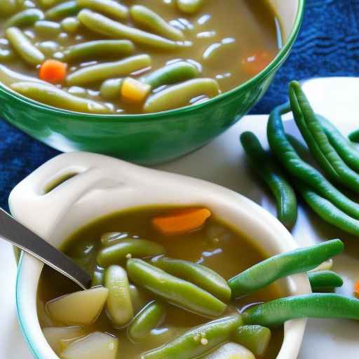 Суп из зеленой фасоли и лимской фасоли