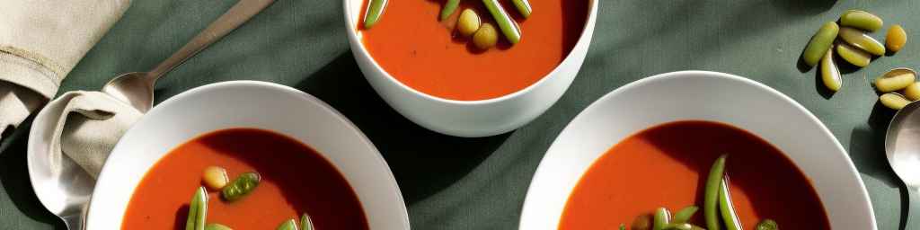 Суп из зеленой фасоли и томатов