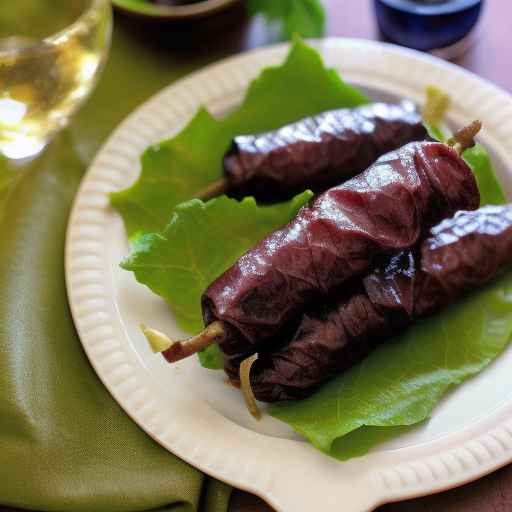 Рецепт фаршированных виноградных листьев из баранины и ячменя