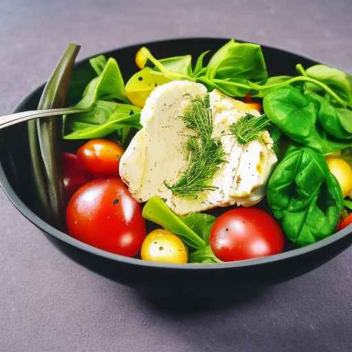 Израильский салат со свежей зеленью