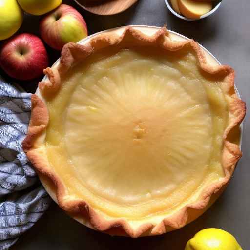 Лимонный шахматный пирог с яблоками