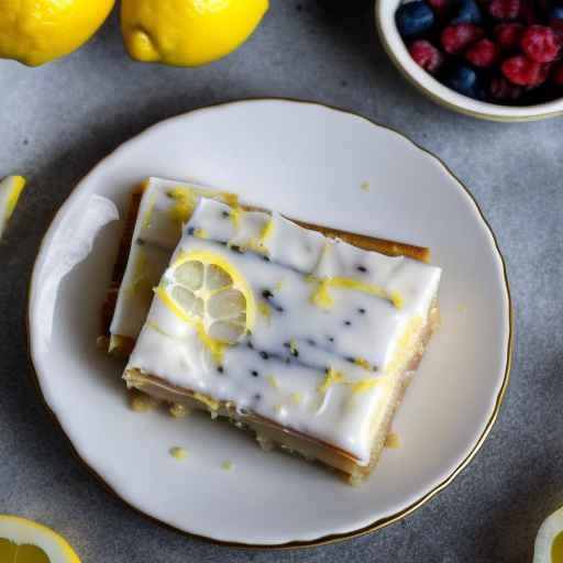 Лимонные батончики с творожным сыром на тарелке