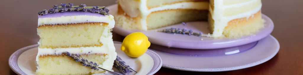 Лимонно-лавандовый торт