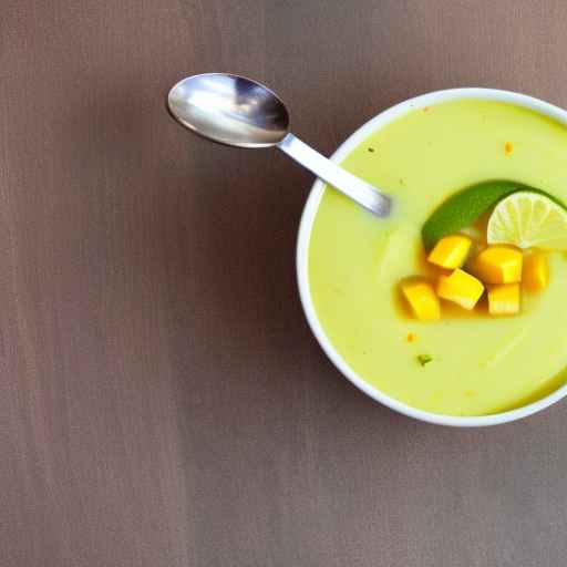 Холодный суп из манго и лайма