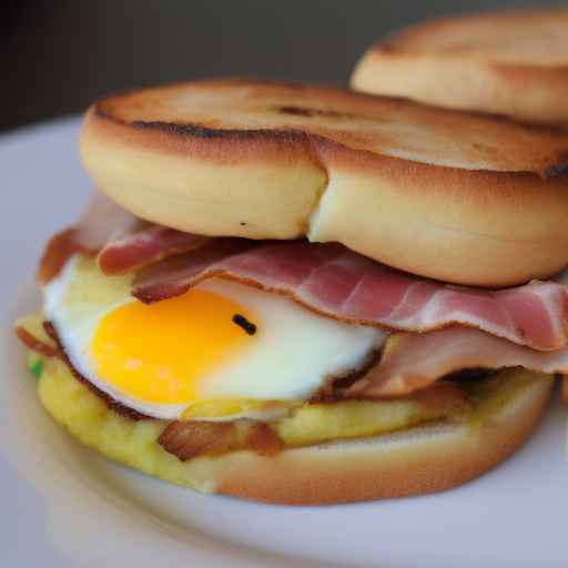Сэндвич для завтрака с панчеттой и яйцом
