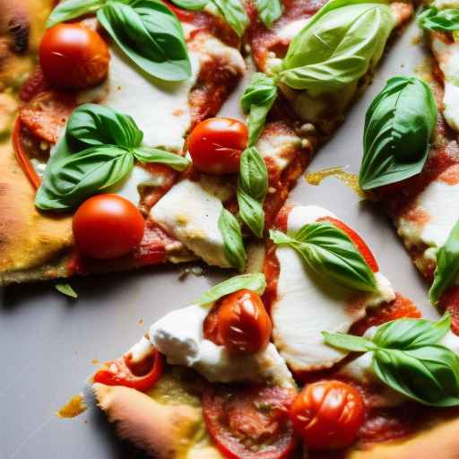Пицца "Песто" с помидорами черри, свежей моцареллой и базиликом