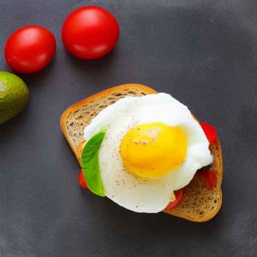 Яйцо-пашот на тосте с авокадо и помидором