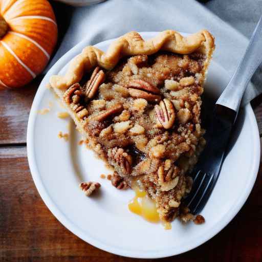 Pumpkin Pecan Streusel Pie with Apples