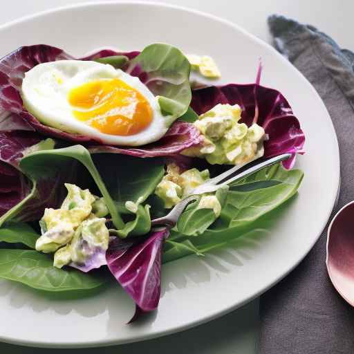 Салат из радиккио и яиц