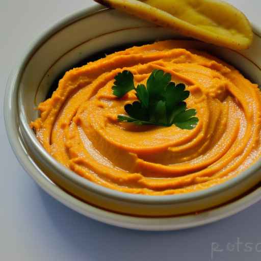 Запеченный морковно-имбирный хумус