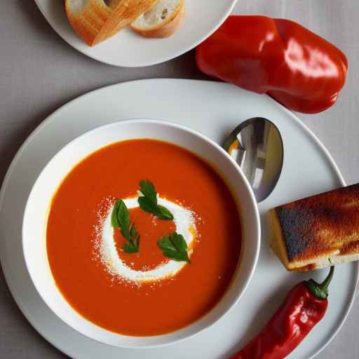 Рецепт супа из запеченного красного перца