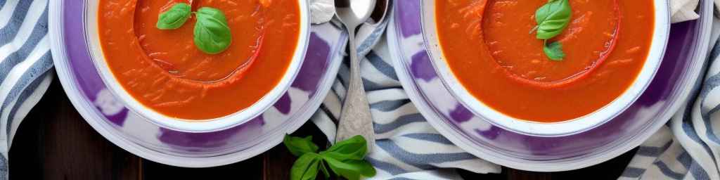 Суп из жареных томатов и баклажанов