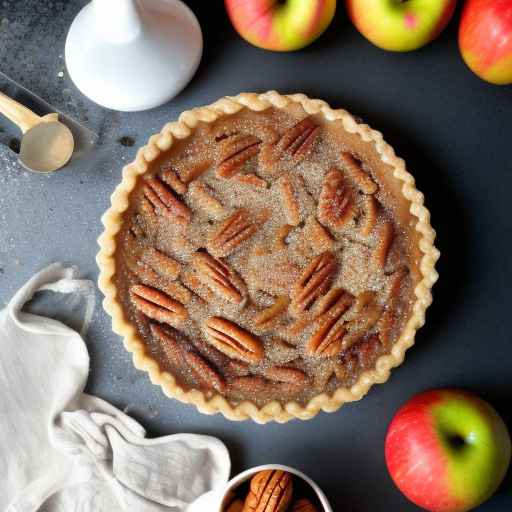 Соленый карамельный пекановый пирог с яблоками
